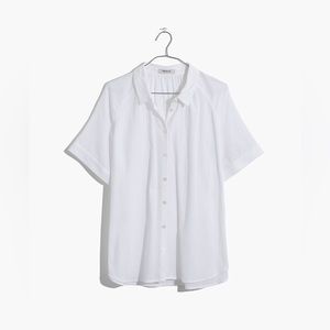 Madewell Tidal White Shirt - Size: Medium